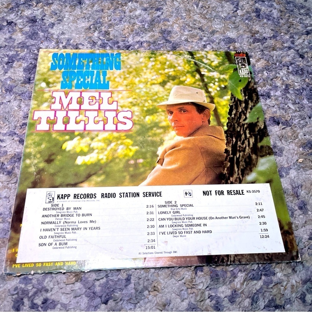 Mel Tillis- Something Special- vintage vinyl record 1968
